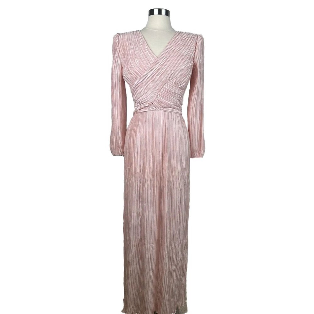 Vintage George F Couture Size 8 Ball Gown Shoulder Pad Pageant Cruise Wedding